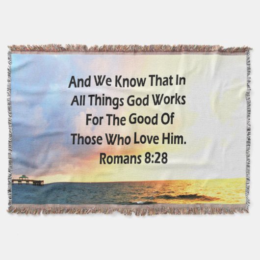 COUVERTURE SERENE ROMANS 8:28 SCRIPTURE VERSE (Devant)