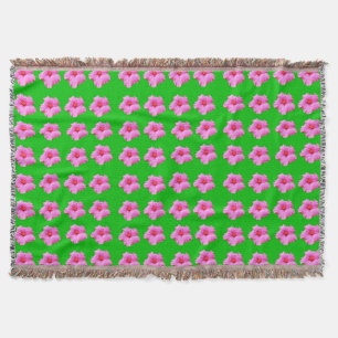 Couverture "Sérénité pétale : Hibiscus rose sur toile verte