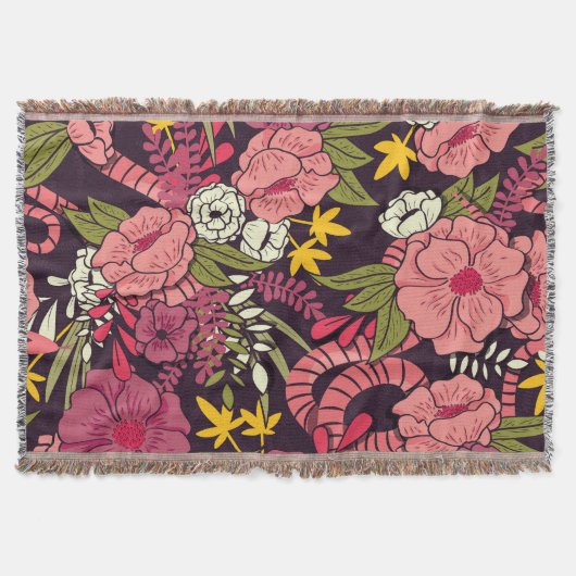 Couverture Serpents de la jungle, fleurs tropicales, motif vi (Devant)