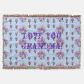 Couverture Shabby Chic Floral Aimer You Grand-mère Jeter Tapi (Devant)