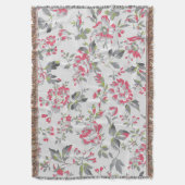 Couverture Shabby Chic Floral Rose Motif (devant Vertical)