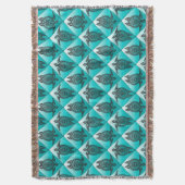 Couverture Shamanic Tortues de mer Motif - cyan (devant Vertical)