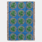 Couverture Shamrock Bleu Sur Noeuds Célestes Lancer La Couver (devant Vertical)