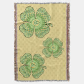 Couverture Shamrock celte Lance Blanche (devant Vertical)