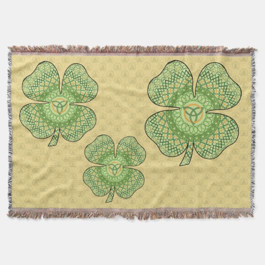 Couverture Shamrock celte Lance Blanche (Devant)