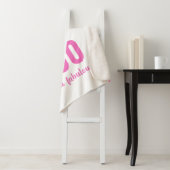 Couverture Sherpa 100e anniversaire rose floral (En situation)