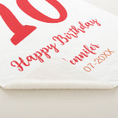 Couverture Sherpa 10e anniversaire ajouter nom date année rouge modè (3/4)