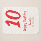 Couverture Sherpa 10e anniversaire ajouter nom date année rouge modè (Devant (Horizontal))