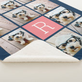 Couverture Sherpa 11 Photo Collage et Big Monogram pêche bleu (3/4)