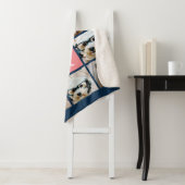 Couverture Sherpa 11 Photo Collage et Big Monogram pêche bleu (En situation)