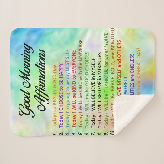 Couverture Sherpa 14 Affirmations du bon matin - Pensée positive (Devant (Horizontal))