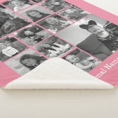 Couverture Sherpa 14 Photo Collage - rose pâle ajouter vos photos (3/4)