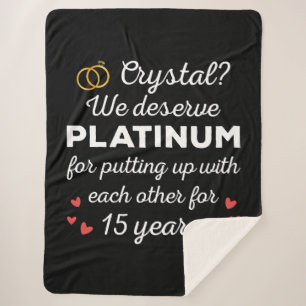 Couverture Sherpa 15ème anniversaire du Mariage I - Crystal Funny Co