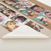 Couverture Sherpa 16 collage de photos marron clair et foncé (3/4)