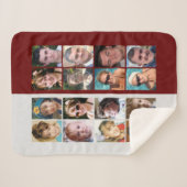 Couverture Sherpa 16 photo collage bordeaux et gris (Devant (Horizontal))