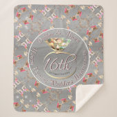 Couverture Sherpa 16e anniversaire Mariage Cire, Peridot & Satice (Devant)