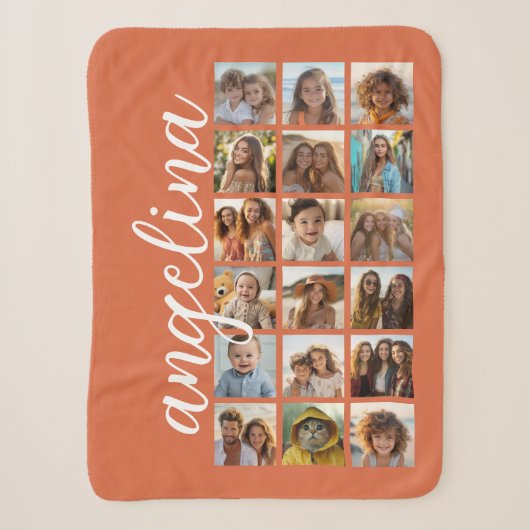 Couverture Sherpa 18 Collage photo avec grand script - Terre cuite (Devant)