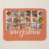Couverture Sherpa 18 Collage photo avec grand script - Terre cuite (Devant (Horizontal))