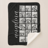 Couverture Sherpa 18 Photo Collage - CAN EDIT noir blanc script (Devant)