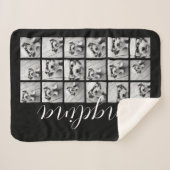 Couverture Sherpa 18 Photo Collage - CAN EDIT noir blanc script (Devant (Horizontal))