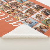 Couverture Sherpa 18 Photo Collage with Large Script - Terra Cotta (3/4)