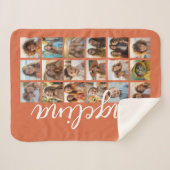 Couverture Sherpa 18 Photo Collage with Large Script - Terra Cotta (Devant (Horizontal))