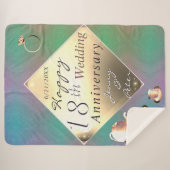 Couverture Sherpa 18e anniversaire du Mariage Acquamarine & Porcelai (Devant (Horizontal))