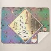 Couverture Sherpa 18e anniversaire du Mariage couleur Acquamarine (Devant (Horizontal))