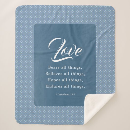 Couverture Sherpa 1 Corinthiens 13:7 L'amour supporte tout (Devant)
