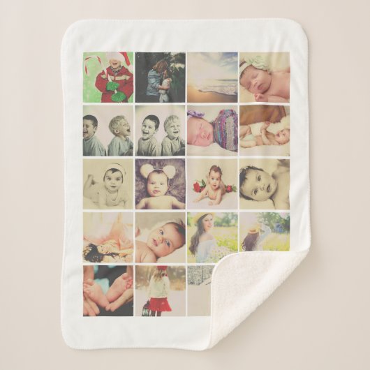 Couverture Sherpa 20 Collage photo personnalisé (Devant)