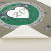 Couverture Sherpa 20e Emblème Emerald Green & Grey Heart (3/4)
