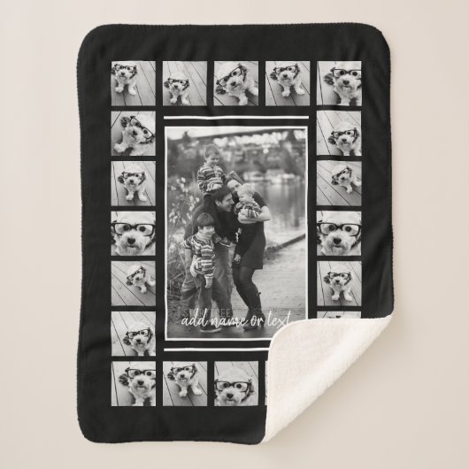 Couverture Sherpa 21 Collage de photos et Motif de points - CAN Edit (Devant)