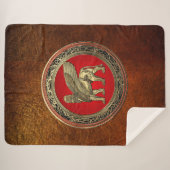 Couverture Sherpa [220] Lion assyrien ailli - Lamassu d'or (Devant (Horizontal))