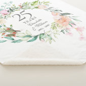 Couverture Sherpa 25e anniversaire du Mariage d'argent Floral Garlan (3/4)