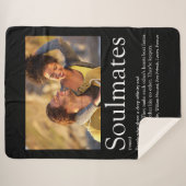 Couverture Sherpa 2 Photos Soulmates Définition Noir Et Blanc (Devant (Horizontal))