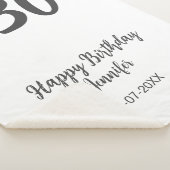 Couverture Sherpa 30e anniversaire ajouter nom date année noir modèl (3/4)