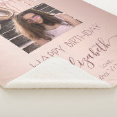 Couverture Sherpa 30e anniversaire blush rose parties scintillant d' (3/4)