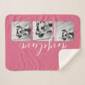 Couverture Sherpa 3 Collage photo PEUT MODIFIER arrière - plan rose (Devant (Horizontal))