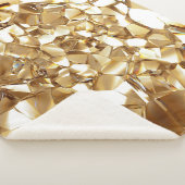 Couverture Sherpa 3D abstraite texture or cristal. (3/4)