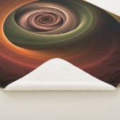 Couverture Sherpa 3D Spirale Abstraite couleurs chaudes Art fractal (3/4)