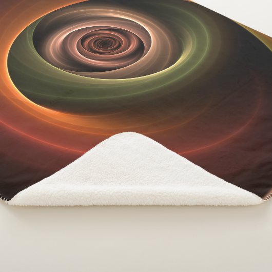 Couverture Sherpa 3D Spirale Abstraite couleurs chaudes Art fractal (3/4)