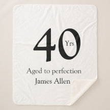 40 ans vieillis à la perfection nom d'anniversaire
