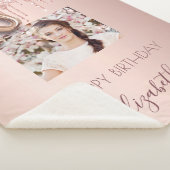 Couverture Sherpa 40e anniversaire photo blush rose rose or parties (3/4)