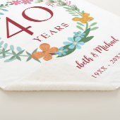 Couverture Sherpa 40e anniversaire Ruby Floral Butterfly Wreath (3/4)