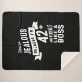 Couverture Sherpa 42 Ans - 42e Anniversaire Drôle Cadeau (Devant (Horizontal))