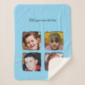 Couverture Sherpa 4 photo collage add text blue (Devant)