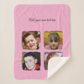 Couverture Sherpa 4 photo collage add text pink (Devant)