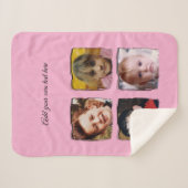 Couverture Sherpa 4 photo collage add text pink (Devant (Horizontal))