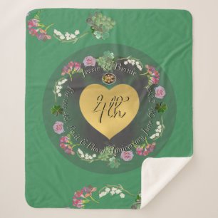 Couverture Sherpa 4e anniversaire du Mariage Fruit Floral