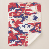 Couverture Sherpa 4th of July, Independence day, Camouflage Beige (Devant)